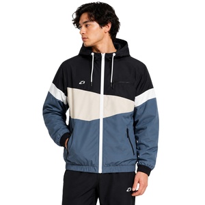 Chaquetas de Hombre Estilo Casual Y2K, Chaqueta Cortavientos de Calidad Personalizada, Cierre Frontal con Cremallera, Bloques de Color, Ribetes Elásticos, 100% Nailon - Product Image 1