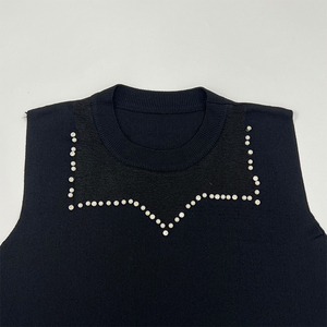 OEM 2024 personalizado verano negro O-cuello sólido sin mangas crop Top Casual de talla grande Racerback mujeres camisetas sin mangas chaleco - Product Image 4