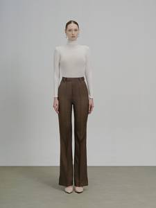Meilleure vente Anas Pantalon évasé élégant pour femme avec taille élastique Tendance coupe ajustée de haute qualité pour le printemps Design respirant - Product Image 2