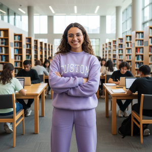 Delta Sigma Theta Vêtements décontractés d'hiver Style streetwear Ensemble de survêtement à capuche à col montant 2 pièces Pantalon de survêtement Écologique Réversible - Product Image 6