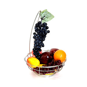 Colgador de alambre de metal cesta de fruta con soporte de plátano cesta de fruta redonda de hierro soporte de plátano cesta cuenco con colgador de árbol de plátano - Product Image 4