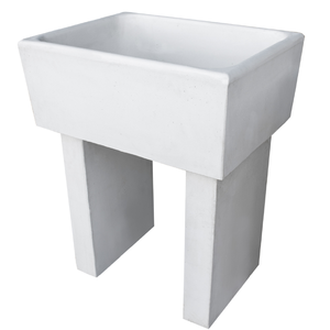 Pot en béton de la série Ostuni 60 x 47 x h 30 cm avec pieds Pots et jardinières à fleurs - Product Image 3