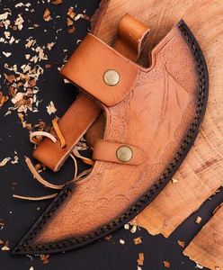 Cabeza de hacha de acero de Damasco de alta calidad, uso multiusos, mango de madera de diferentes colores, hacha con Funda de cuero - Product Image 6