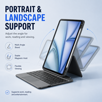 Étui clavier détachable ODM pour tablette avec pavé tactile en verre, coque magnétique rotative à 360° pour la vente en gros et l'approvisionnement en marque blanche