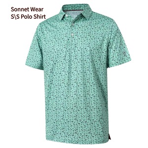 Custom Cardigans Knitwear Botón AOP impreso polester Polo Shirt para Hombres - Product Image 3