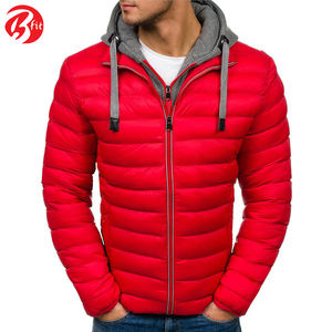 Vêtements pour hommes Vêtements d'extérieur Veste courte à manches longues avec poches zippées Veste matelassée dernier modèle - Product Image 2