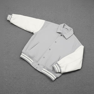 2025 nouveauté 100% laine poids lourd à capuche longue varsity veste contraste manches bouton Streetwear imperméable hiver hommes - Product Image 5