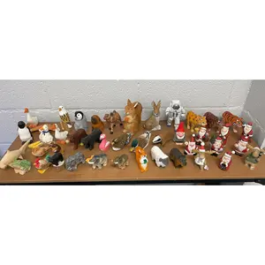 รูปปั้นไม้แกะสลักด้วยมือ ดีไซน์อาร์ตเดโค YEEYAYA สำหรับตกแต่งบ้านและห้องนั่งเล่น เหมาะสำหรับโรงแรม - Product Image 2