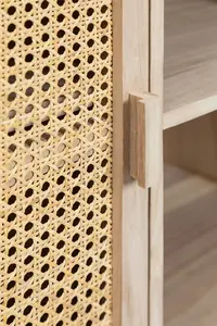 Aparador Modular de Madera Maciza de Ratán Natural con Diseño Moderno de Mimbre, Madera de Mango, Estilo Nórdico - Product Image 3