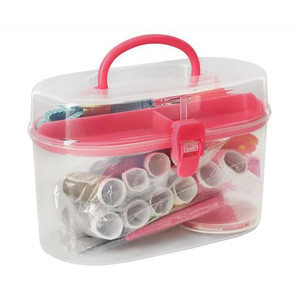 Kit de Costura Portátil de Plástico con Hilos y Agujas para Máquina de Coser, Paquete de Accesorios en un Práctico Empaque - Product Image 3