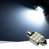 PA-HYUGA Neue 31mm 2835 LED Warmweiß 9SMD 6000K Soffittenlampe für Fahrzeuginnenraum Aluminium Universelle Passform 1 Jahr Garantie