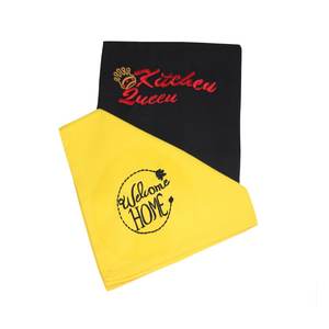 Serviette de cuisine à broderie OEM 100% de haute qualité Serviette de cuisine en coton super absorbant écologique - Product Image 1