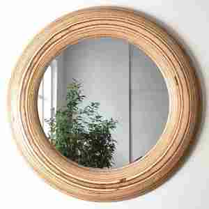 Costume de miroir fait main le plus vendu artisanat de cadre en bois rond rond en Inde de haute qualité - Product Image 5