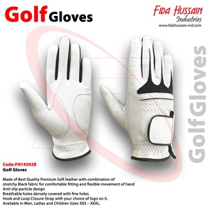 Custom Wholesale Premium Soft Leather Golf Gloves <b>Stretchy</b> Fabric and Comfortable Fitting Sports Gloves Golfhandschuhe - Product Image 6