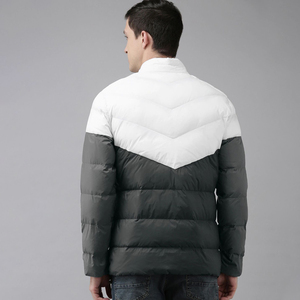 Nueva llegada 2025 al por mayor de encargo del hombre de Invierno Azul Puffer chaqueta de alta calidad de estilo de moda de talla grande OEM con servicio personalizado - Product Image 3