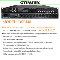 Processeur audio numérique 4 entrées 8 sorties Processeur audio professionnel DSP Performance de scène Processeur audio Gestion des haut-parleurs