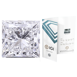IGI certifié 2 carats diamant naturel cultivé en laboratoire VS1 taille princesse bijoux de créateur de luxe de haute qualité pour les femmes - Product Image 1