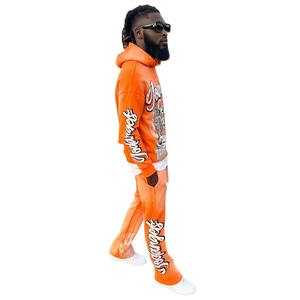 Ensemble de survêtements d'été unisexes personnalisés en polaire Sweat à capuche respirant Jogger Cargo Pants 2 pièces Tenue de sport légère avec logo - Product Image 4