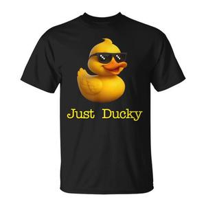 T-Shirt Promozionale per Bambini con Grafica Gansetto Giallo 'Just Ducky' - Product Image 1