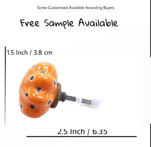 Boutons et poignées de tiroir en céramique moderne orange pour armoire de cuisine, chambre, salle de bain, meubles de salon - Product Image 3