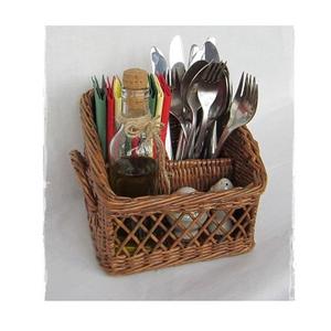 Gran oferta, soporte organizador de cubiertos de ratán, hermosos cubiertos de mimbre, Caddy, artesanía, cesta de almacenamiento multiusos, OEM en INDIA - Product Image 1