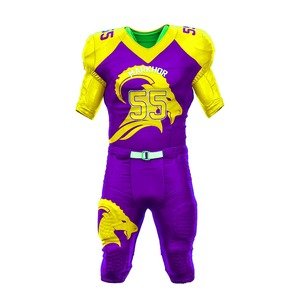 Uniformes y pantalones de fútbol americano de tamaño XL, sarga transpirable bordada sublimada con número de logotipo impreso para uso en aparejos - Product Image 1