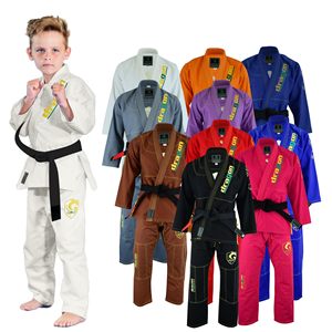 Enfants BJJ Gi Brésilien Jiu Jitsu Costume Enfants Arts Martiaux Uniforme Durable Coton Formation Kimono OEM Logo Personnalisé En Gros - Product Image 5