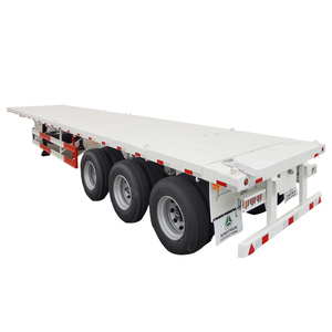 Semirremolque de Plataforma Plana de Acero de 40 pies con Tres Ejes, Capacidad de 100T, Directo de Fábrica - Product Image 1