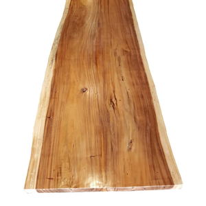 Modern Solid Suar <b>Wood</b> Slab <b>Dining</b> <b>Table</b> with Thick Straight Top & Panel <b>Legs</b> for Home & Hotel Use - Product Image 6