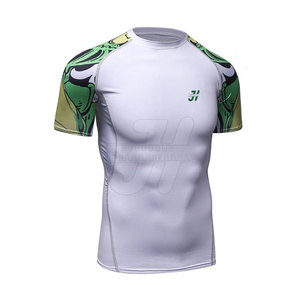 T-shirt MMA de haute qualité respirant en spandex/polyester pour l'entraînement aux arts martiaux pour hommes - Séchage rapide et léger - Product Image 5