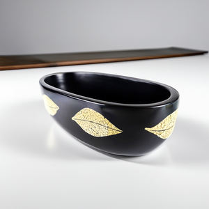 Tazón de laca tradicional hecho a mano de fábrica de Vietnam, Material Natural, uso diario, modelo artesanal LBW6024 - Product Image 3