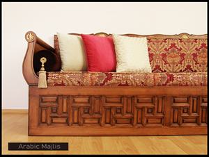 การออกแบบตกแต่งภายในแบบอาหรับมาจลิส ดีไซน์คลาสสิกสมัยใหม่ ชุดห้องนั่งเล่นหรูหรา ที่นั่งเข้ามุมสุดหรู ดีไซน์ประหยัดพื้นที่ - Product Image 2