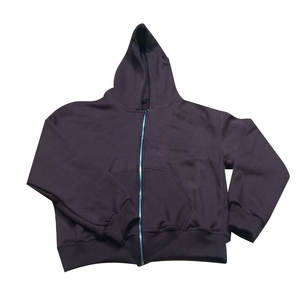 Sweats à capuche unis 100% en molleton de coton personnalisés pour hommes femmes hiver pulls respirants chauds avec poche avant et cordon de serrage - Product Image 2