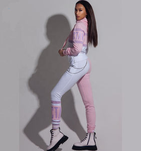 Nouveau design de jogging avec logo personnalisé, vêtements de fitness 2 pièces, survêtements, jogging, costume de sport, survêtement pour femme, vente à chaud - Product Image 5