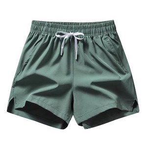 Men's Quick Dry Running Gym Shorts Breathable Nylon Casual Anti-Wrinkle Sports <b>Drawstring</b> Pockets Mid Waist Knitted Hot Shorts - Product Image 5