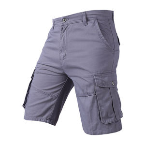 Hombres Sólido Lona Cargo Shorts Tallas grandes Transpirable Ecológico Verano Deportes Poliéster Algodón - Product Image 4