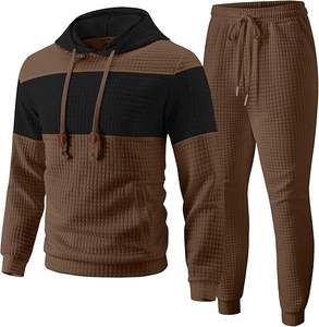 Ensemble de survêtement élégant pour homme, coupe classique, lourd, à capuche, tenue de jogging, vêtements de sport tendance, confortable, respirant, salle de sport, hiver - Product Image 1