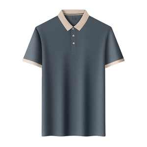 OEM custom logo embroidery printed design men's summer casual breathable short sleeve thin business lapel solid <b>Polo</b> <b>shirt</b> - Product Image 1