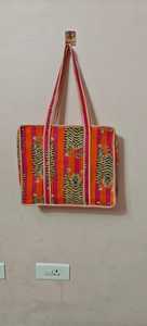 Bolsa de Mano Acolchada, Bolsa de Compras de Algodón Indio, Estampada a Mano, Reversible, Grande, Multicolor, con Estampado de Animales, Ecológica, al por Mayor - Product Image 6