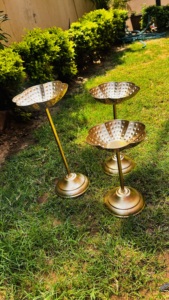 ชุดกระถางต้นไม้โลหะขนาดเล็กแบบตั้งพื้น 3 ใบ - ดีไซน์ทันสมัย สวยหรู - Product Image 4