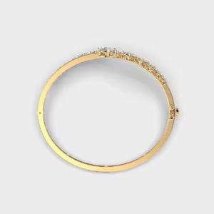 Pulsera de tenis de 14K de oro amarillo de Plata de Ley 925 de alta calidad con pulseras elegantes de moissanita de diamantes - Product Image 3