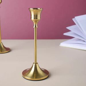 Hot Product Creative Light Living Room Decoration Candle Holder Metal in <b>Brass</b> Hot Selling Fancy Candle Making Stand - Product Image 2