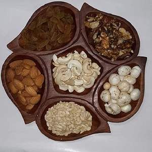 Atractivo plato de servicio de diseño moderno de madera natural hecho a mano ecológico para frutas secas y nueces para hoteles restaurantes - Product Image 6