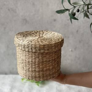 Venta caliente 100% Mini cesta de algas marinas naturales con tapa hecha a mano de Vietnam para almacenamiento - Product Image 1