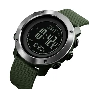SKMEI 1418 ABS stainless steel case fast track sports watches functional digital hand watch alarm