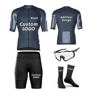 Maillot de cyclisme à logo personnalisé uniforme de vélo de route d'été avec manches courtes vêtements de sport athlétiques hauts chemises - Product Image 3
