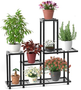Top Selling Metal Flower Display <b>Stand</b> With Flower Buckets <b>Plant</b> <b>Stand</b> Cart for Indoor Outdoor Planter Decoration. - Product Image 2