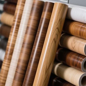 Fábrica Chapa de madera Película de <span class=keywords><strong>vinilo</strong></span> de PVC Efecto de madera <span class=keywords><strong>Papel</strong></span> tapiz de lámina de PVC para máquina de prensa al vacío <span class=keywords><strong>Armario</strong></span> - Product Image 1