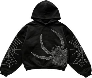 Sweat-shirt à capuche noir à sequins, coupe oversize décontractée pour adultes, toutes saisons, en coton anti-boulochage, style streetwear - Product Image 5