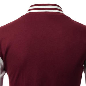 Venta caliente Chaqueta Varsity para hombres Nuevo diseño Chaqueta de color sólido Tela larga CollegeBaseballjacket para hombres DDP Envío - Product Image 5